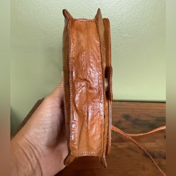 Natural Eel Skin Vintage Small Crossbody Bag From Hawaii GUC Approx 6"x4" Soft - Picture 4 of 8